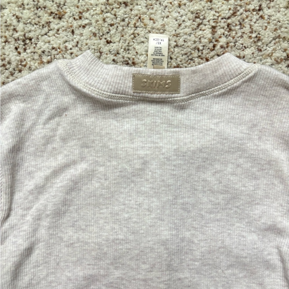 Cream Henley Pajama Set - Picture 4 of 8